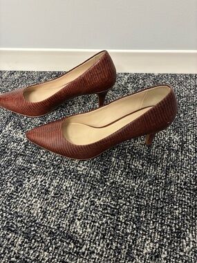 Cole Haan Brown Textured Heels